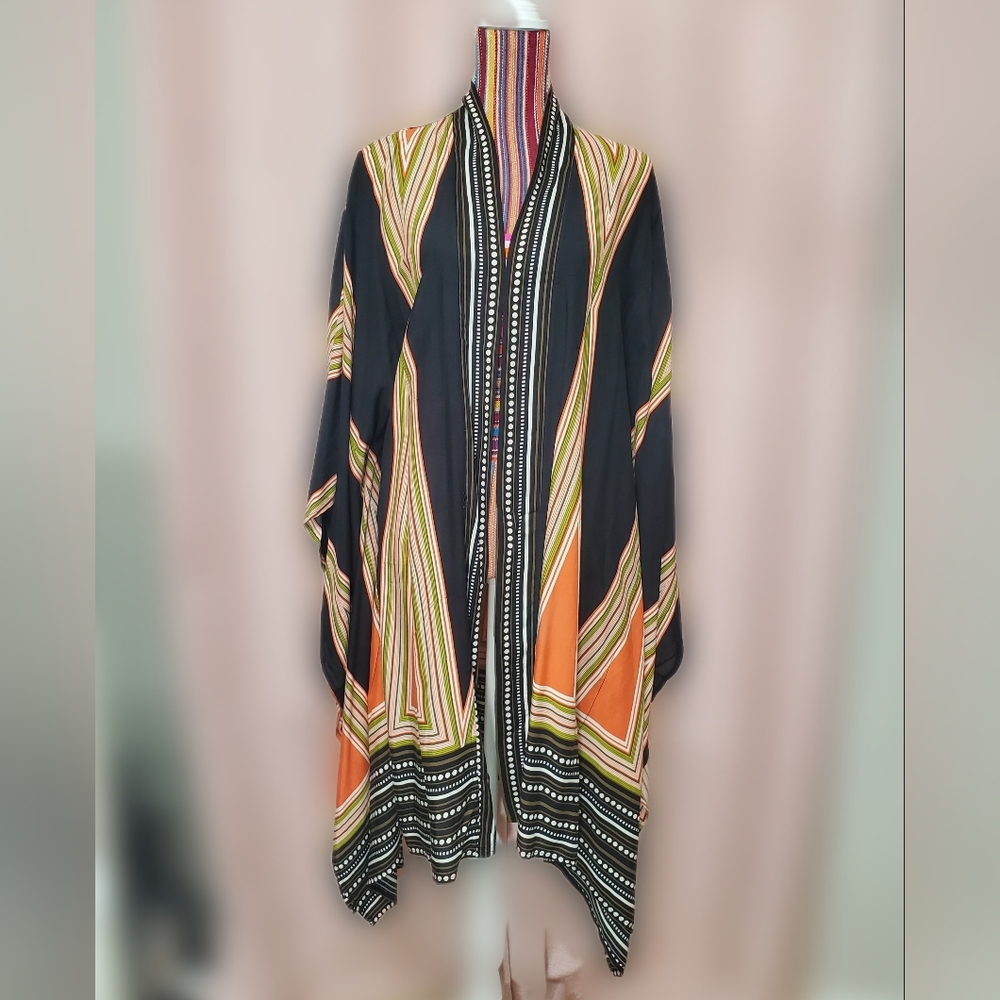SweatyRocks Women Kimono Vintage Floral Beach Cover Up